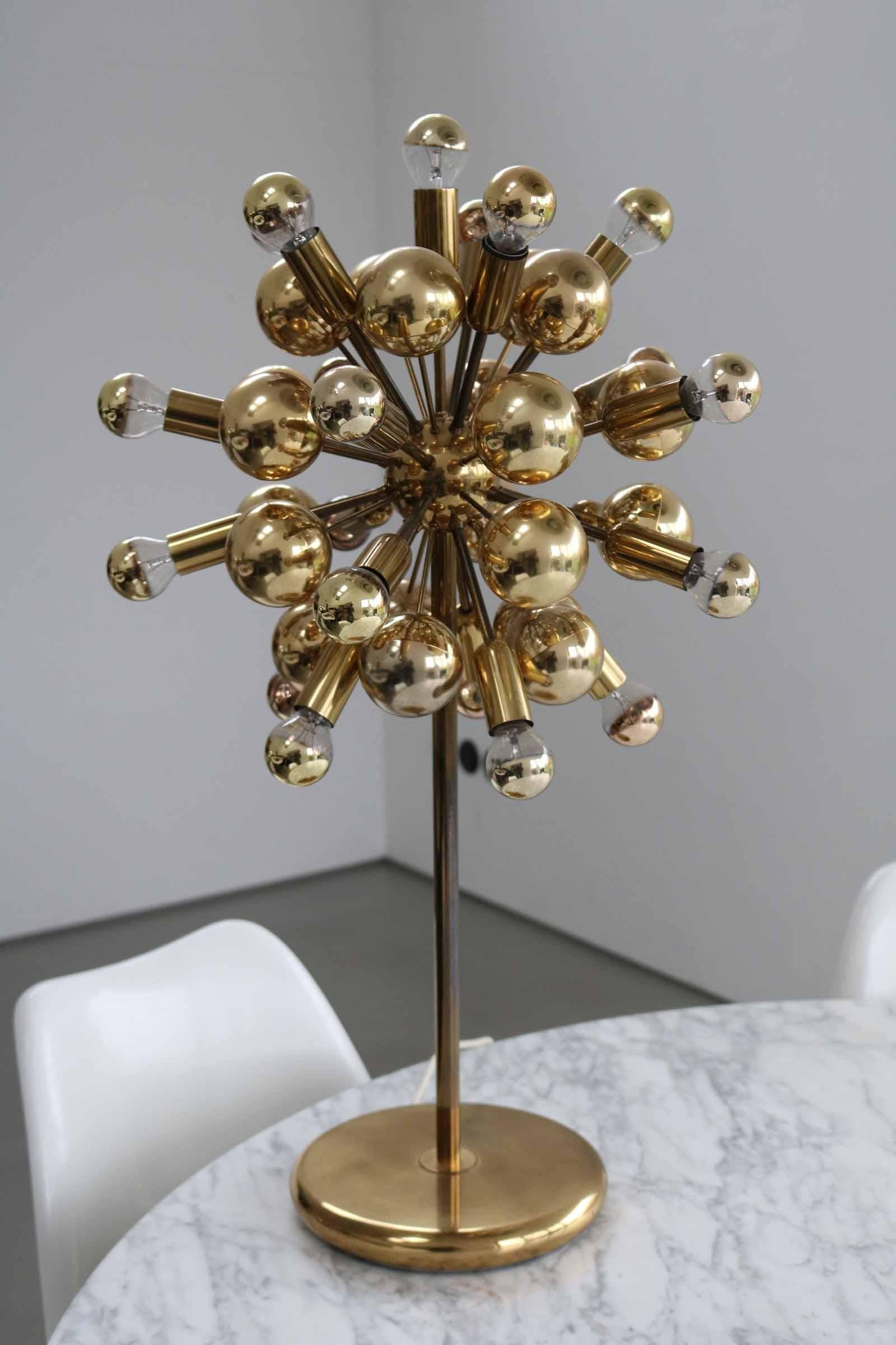 Ottone Lampada Sputnik da tavolo o da terra di Cosack Leuchten, Germania, anni '60
