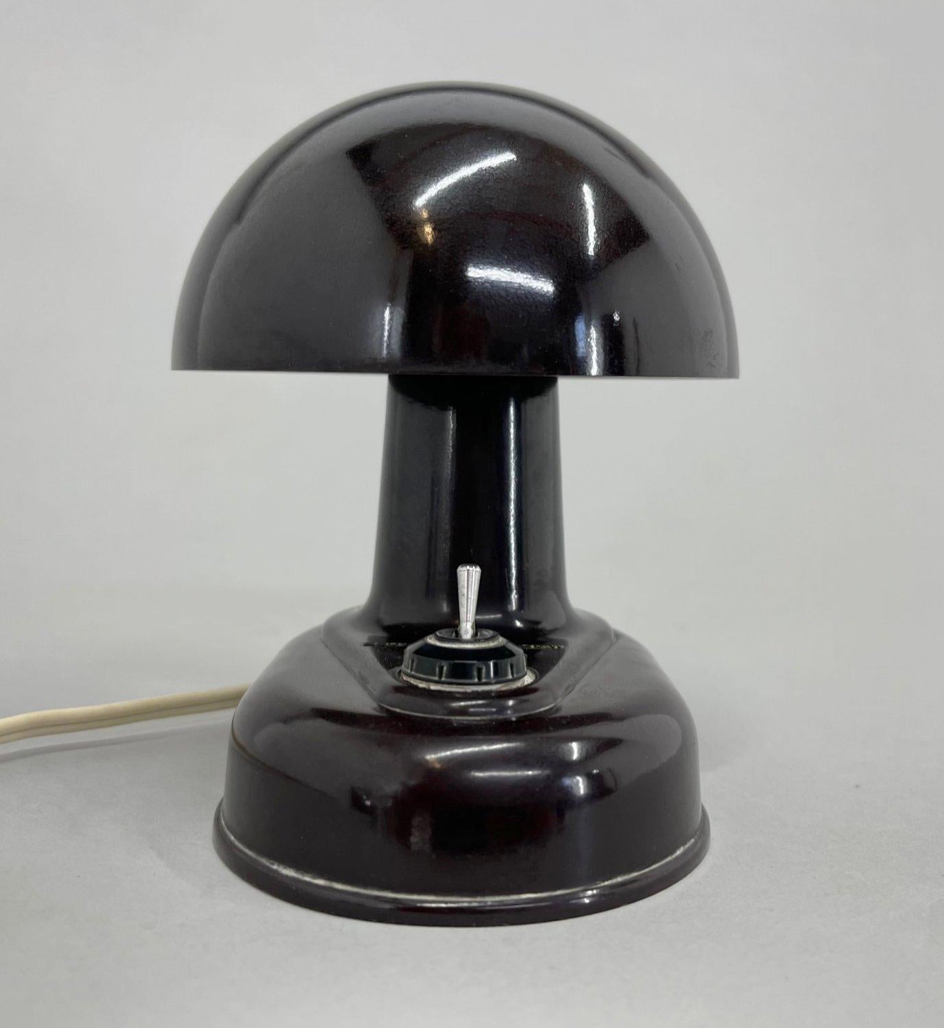 Czech Table or Wall Bakelite Mushroom Lamp, 1960's