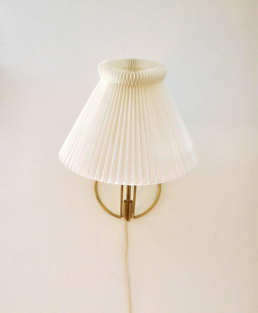Brass Table or Wall Lamp by Christian Hvidt for Le Klint, 1970s