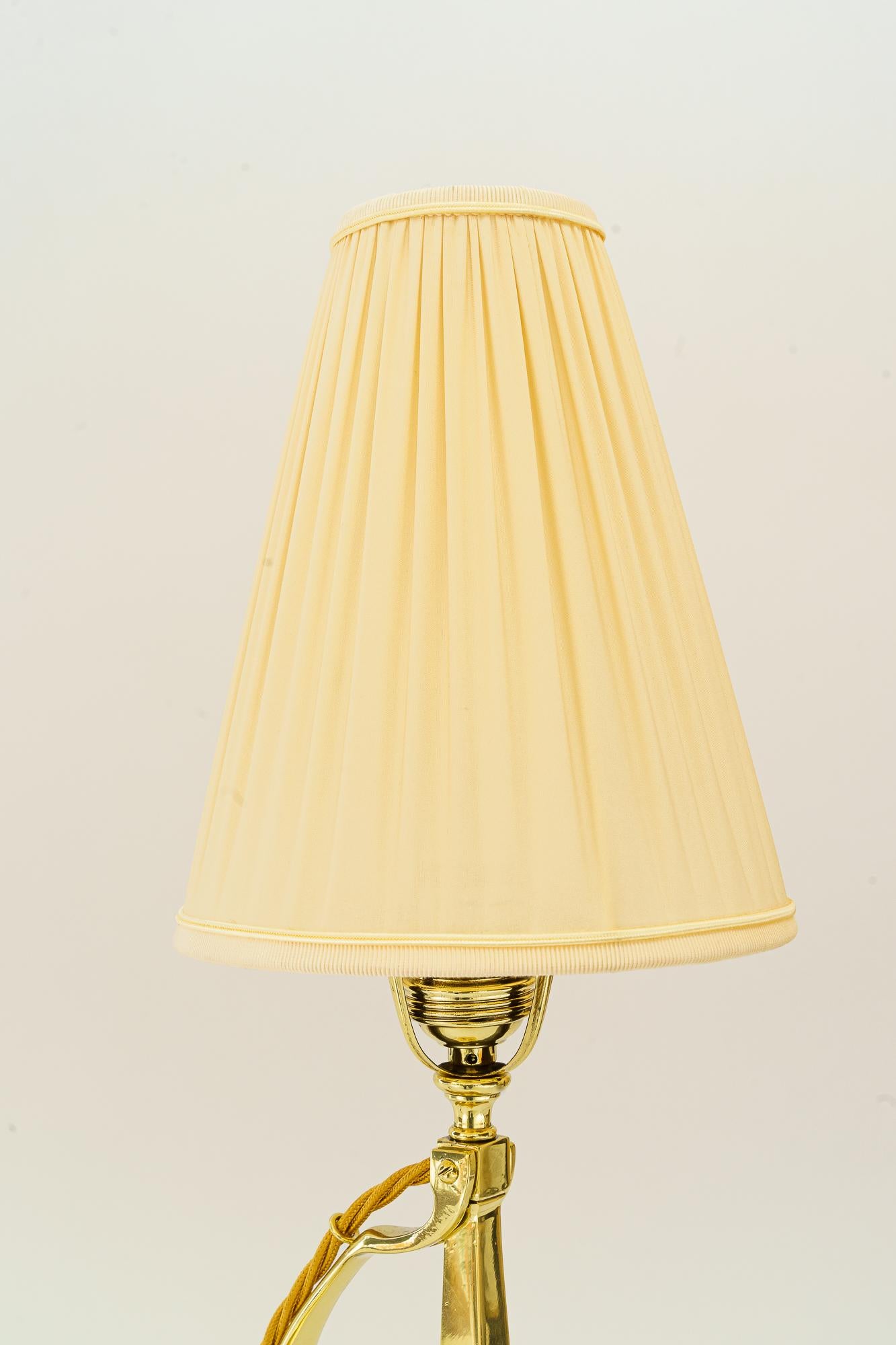 Art Deco Table or Wall lamp with fabric shade vienna around 1920s For Sale