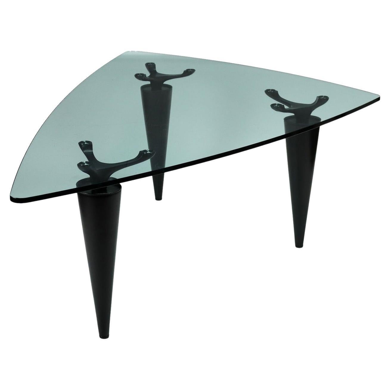 Table Oscar by Cassina Leather Wood Metal Italy 1980s-1990s