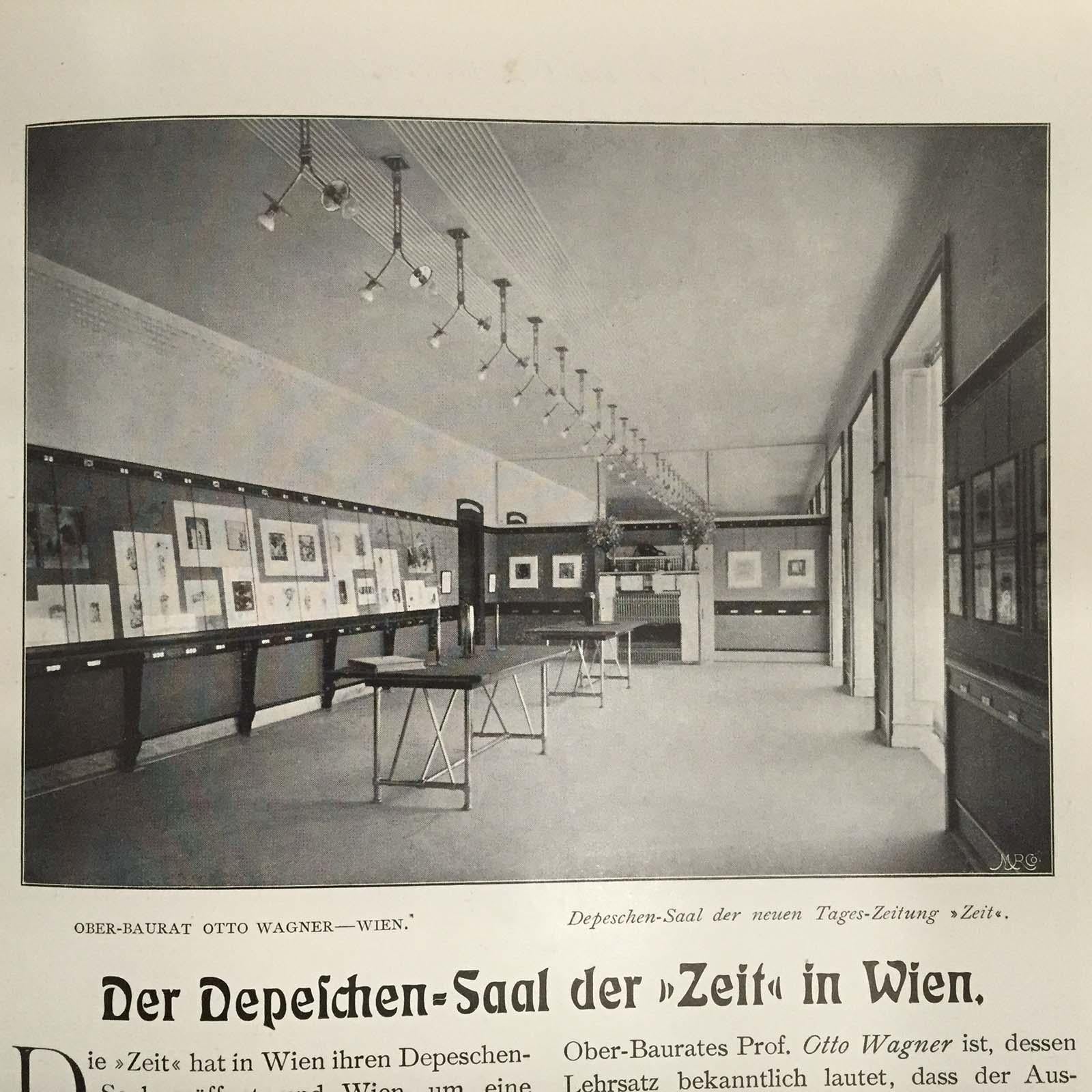 Tisch Otto Wagner „Die Zeit“ Re-Ausgabe des Originals (Messing) im Angebot