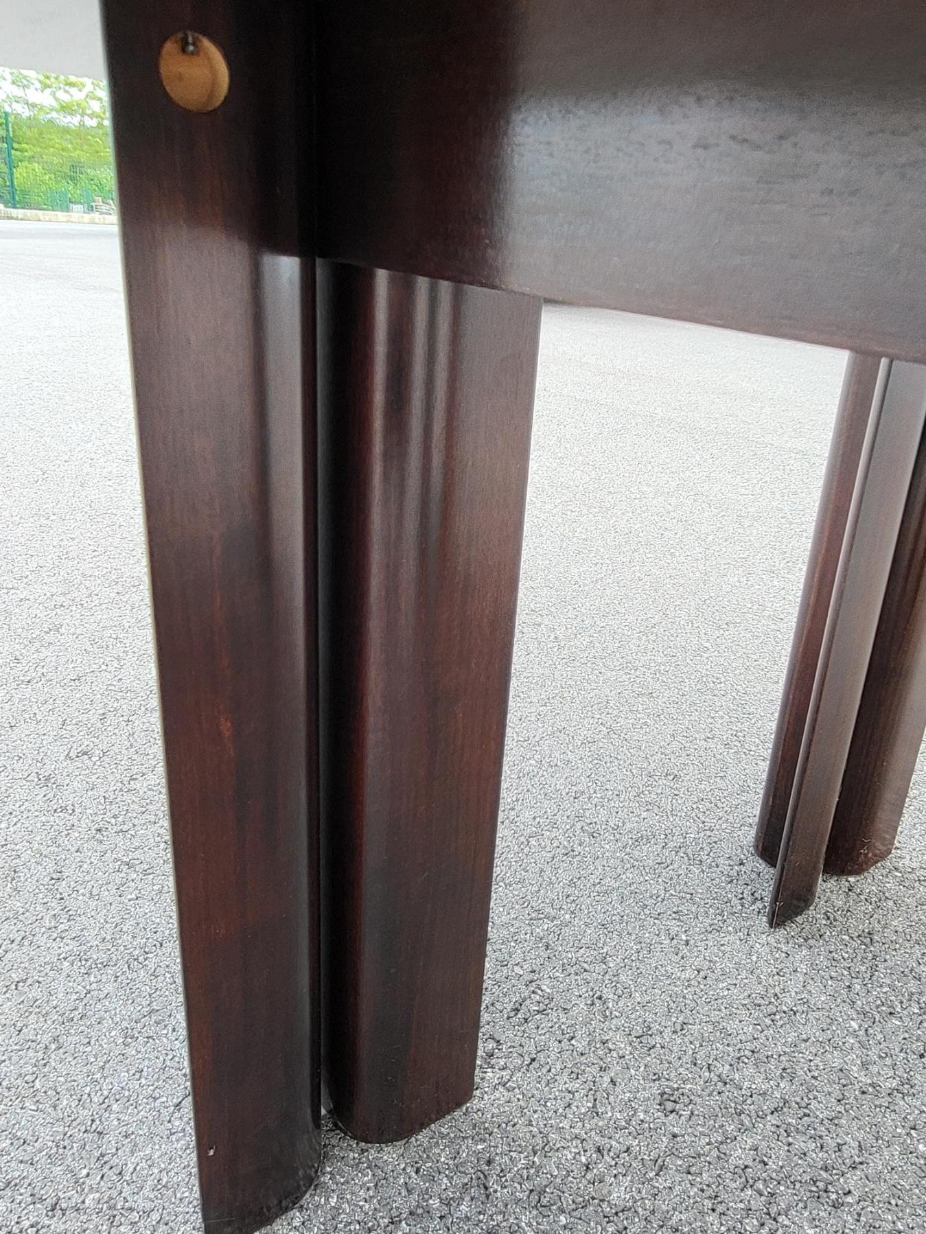 20ième siècle Table ou bureau Mim Roma en bois de palissandre et placage Italie vers 1980 en vente