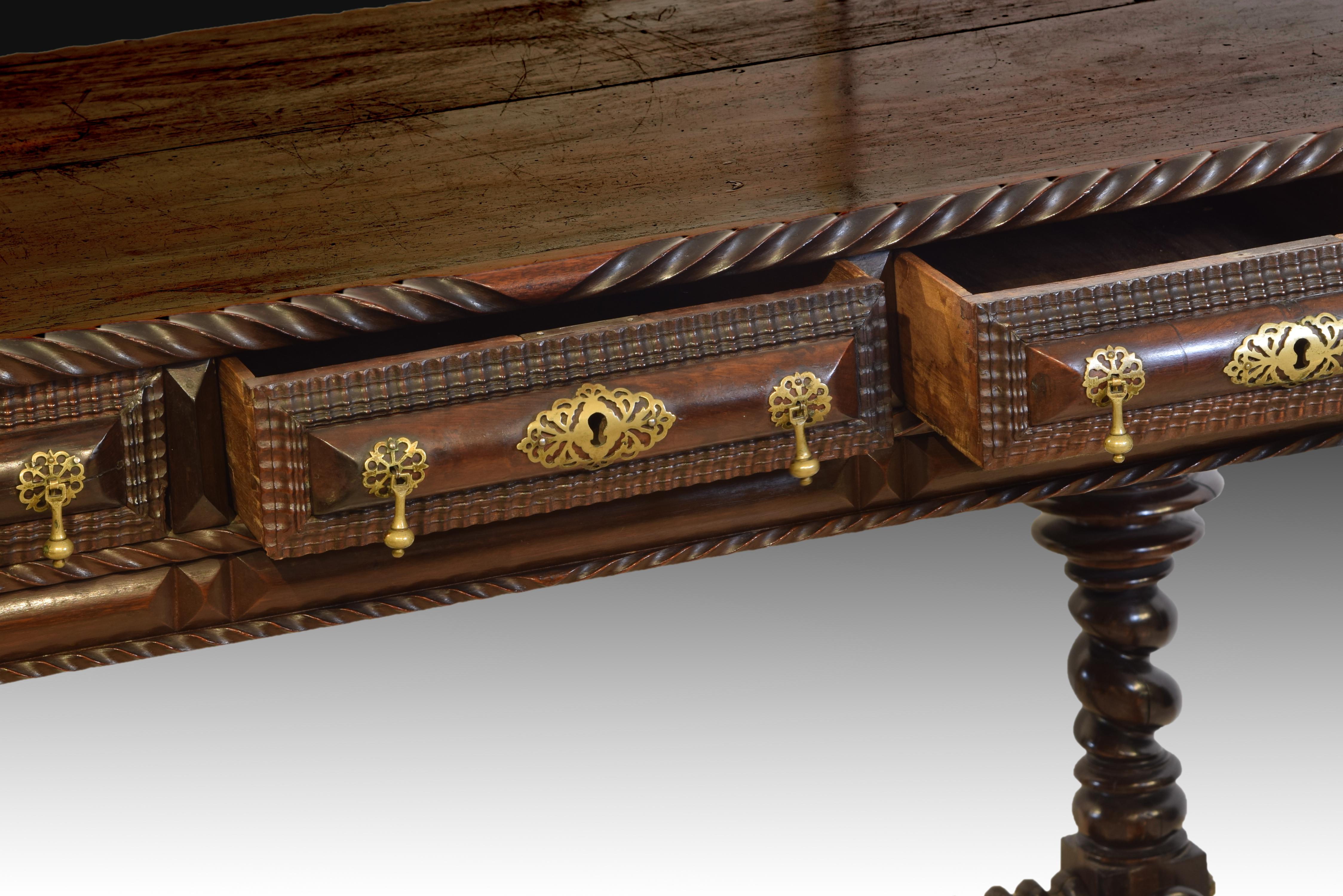 European Table, Palosanto 'Rose Wood or Holy Wood', Portuguese School, 18th and 19th C