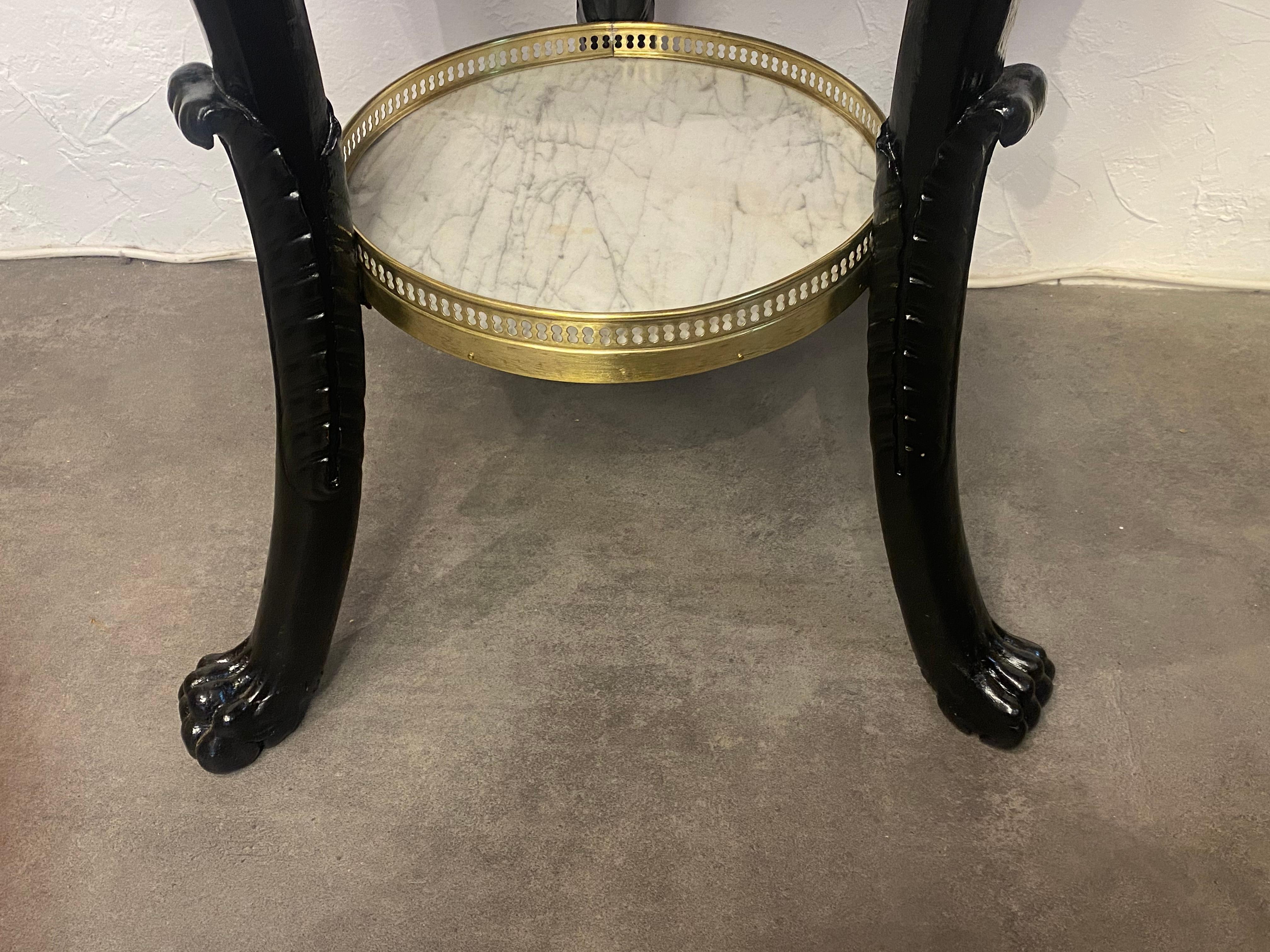 Marble Table/pedestal Table - B. Molitor - Empire Period - France - 18th Century For Sale