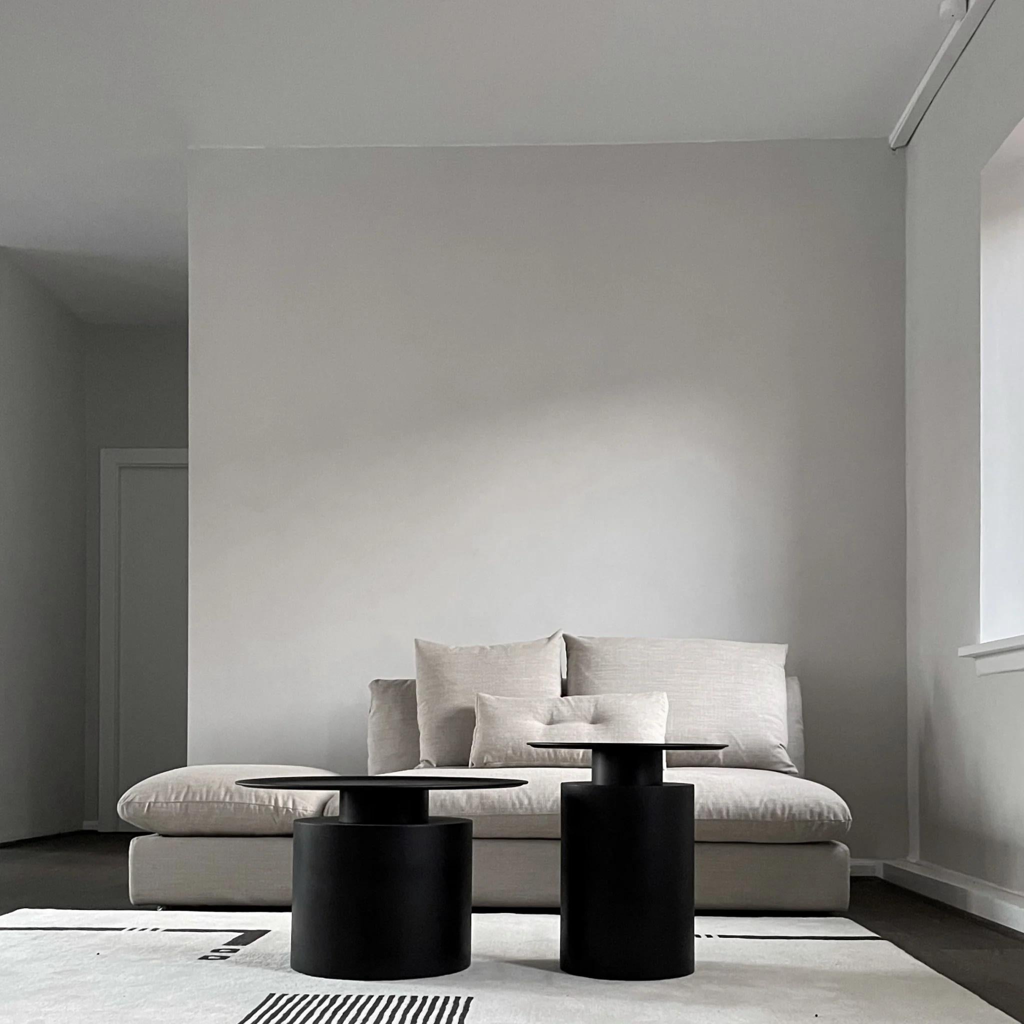 Table, Pedestal Table or End of Sofa, Pilier Model, Plated Metal. In New Condition For Sale In Saint-Ouen, FR