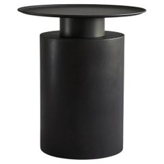Mesa, Mesa Pedestal o Fin de Sofá, Modelo Pilier, Metal Chapado.