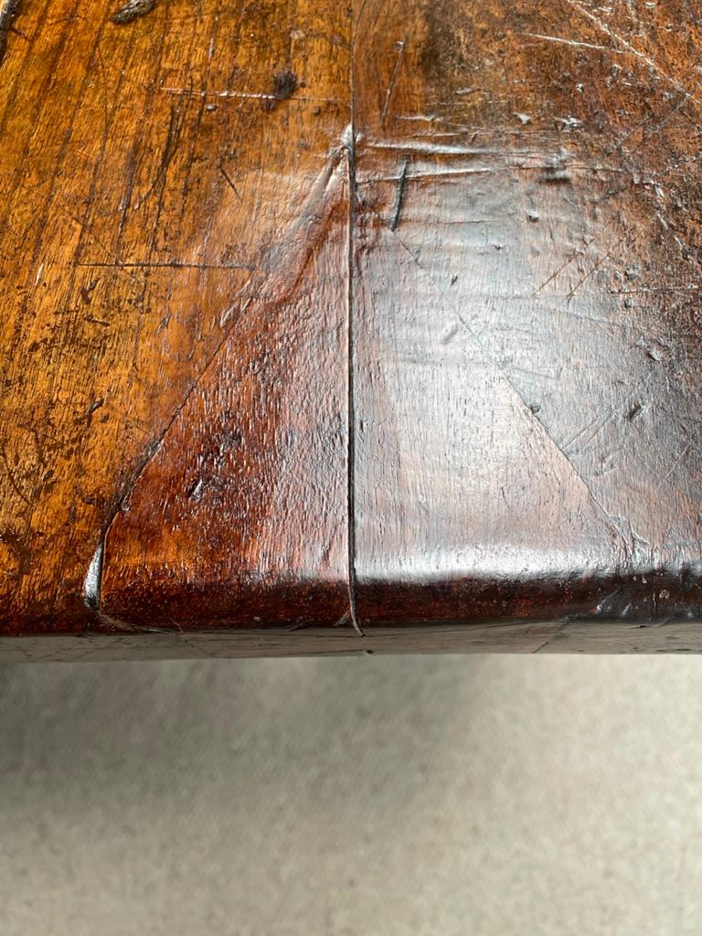 Table Rent Center Writing Desk Spanish Top 1 plank Chestnut Iron Handles L56