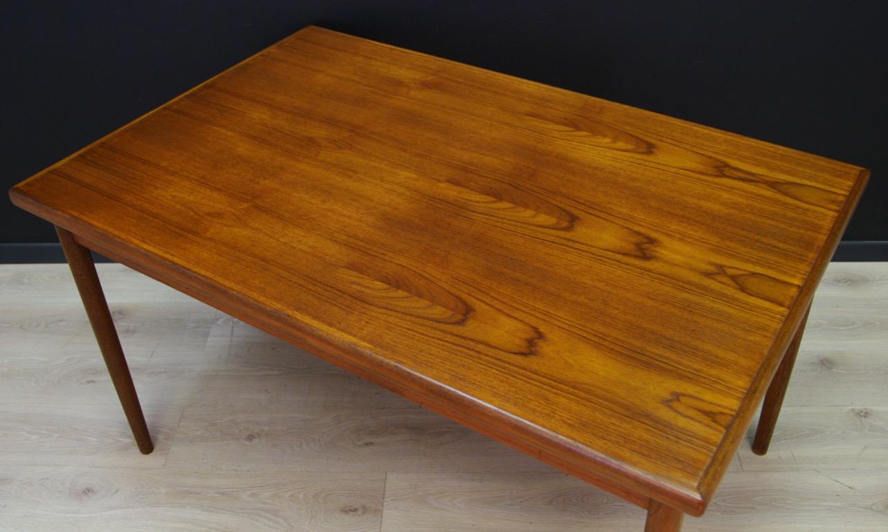 Scandinavian Table Retro Teak Danish Design Vintage Classic Bronze, 1960s For Sale