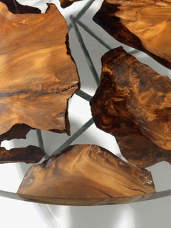 Table Riva 1920 Kauri Earth en bois de Kauri ancien Design Renzo Piano 130 cm 51.2