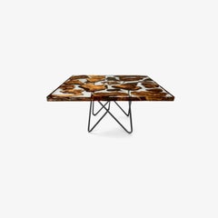 Table Riva 1920 Kauri Earth Square Table in Ancient Kauri Wood - 190 cm 74.8 inc