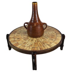 Tavolo Roger Capron céramique Francaise design Pierre Cardin 1970 Costa Azzurra