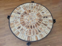 Tisch Roger Capron céramique Francaise design Pierre Cardin Französische Riviera 1970