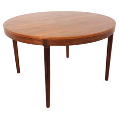 Table ronde danoise vintage des années 60 palissandre Harry Ostergaard