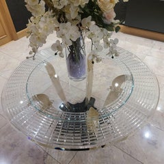 Table ronde en verre de Murano "Reflex Casanova 72"