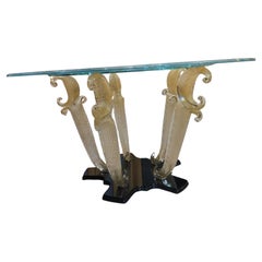 Table ronde en verre de Murano "Reflex Casanova 72"