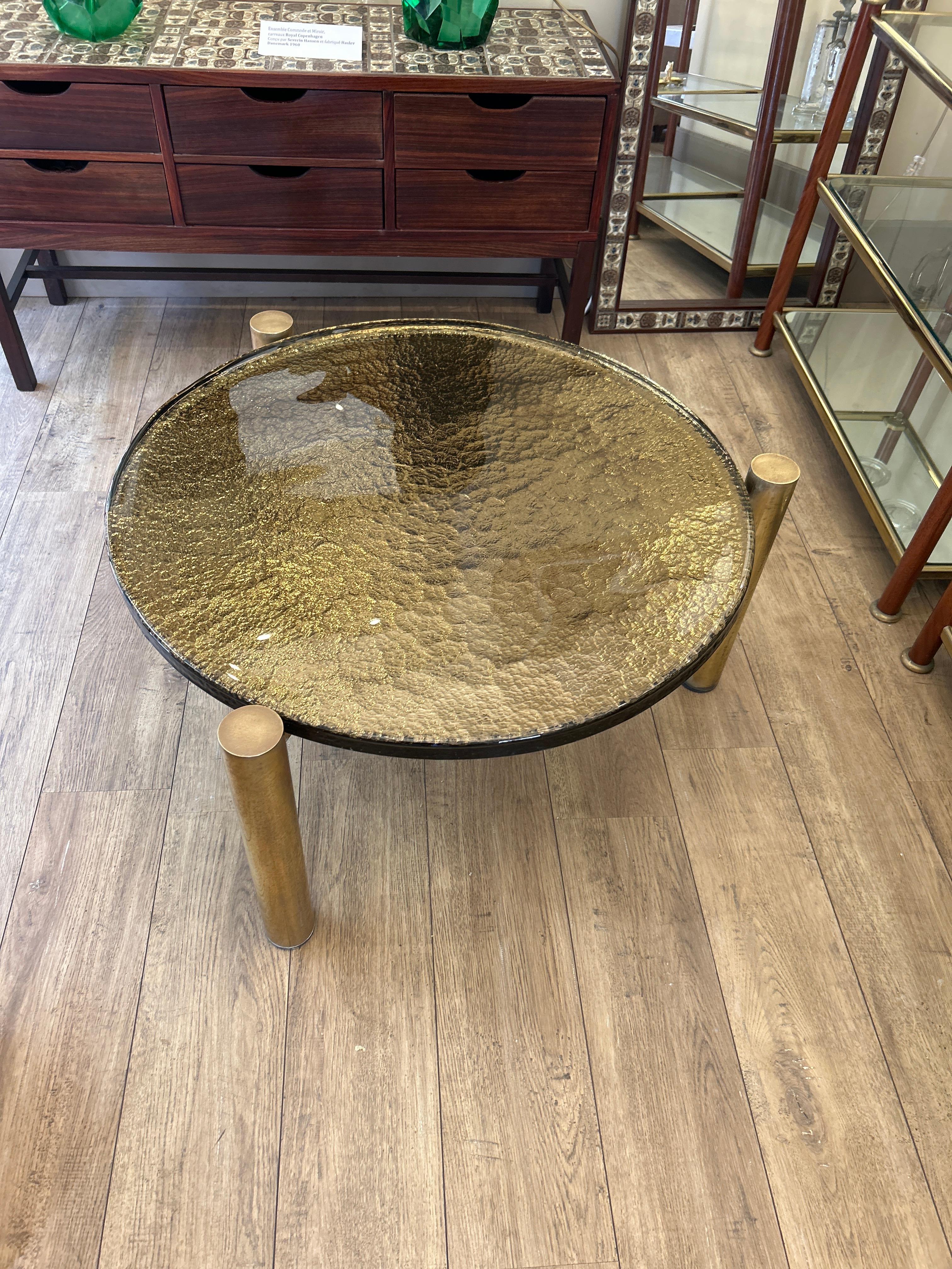 Round table, Murano, Gold For Sale 8