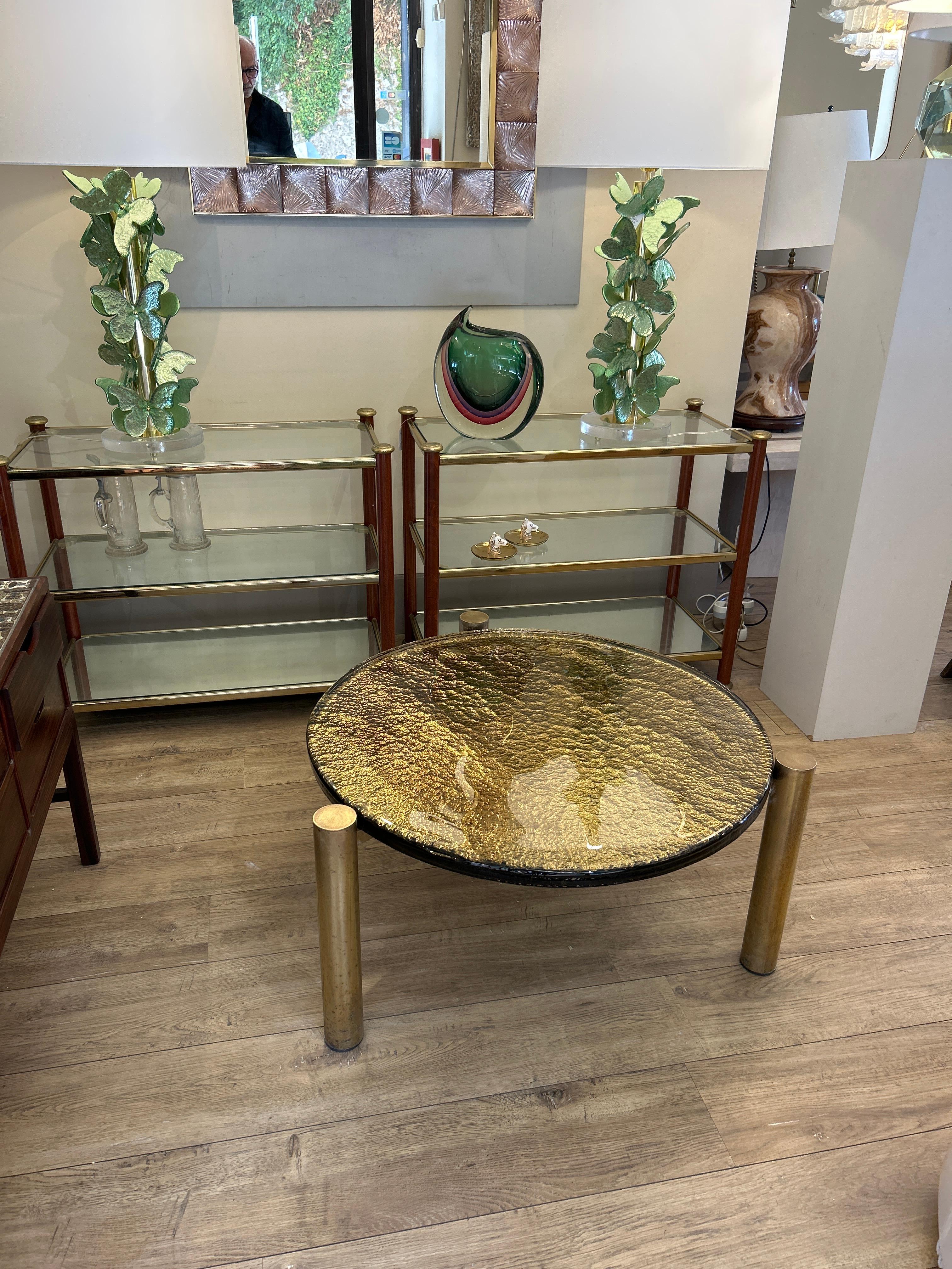 Round table, Murano, Gold For Sale 9