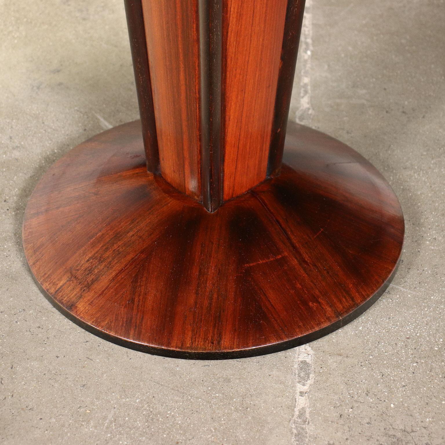 Table Rosewood Glass Italy 1950s In Good Condition For Sale In Milano, IT