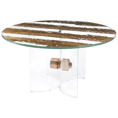 Table Round Venezia, in Glass and Venetian Briccola, Italy