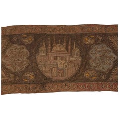 Antique Table Runner, Turkey, 19th Century, Embroidered Fabric