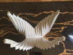 Table Sculpture, Travertine, Top in Glass, circa 1970, Italy