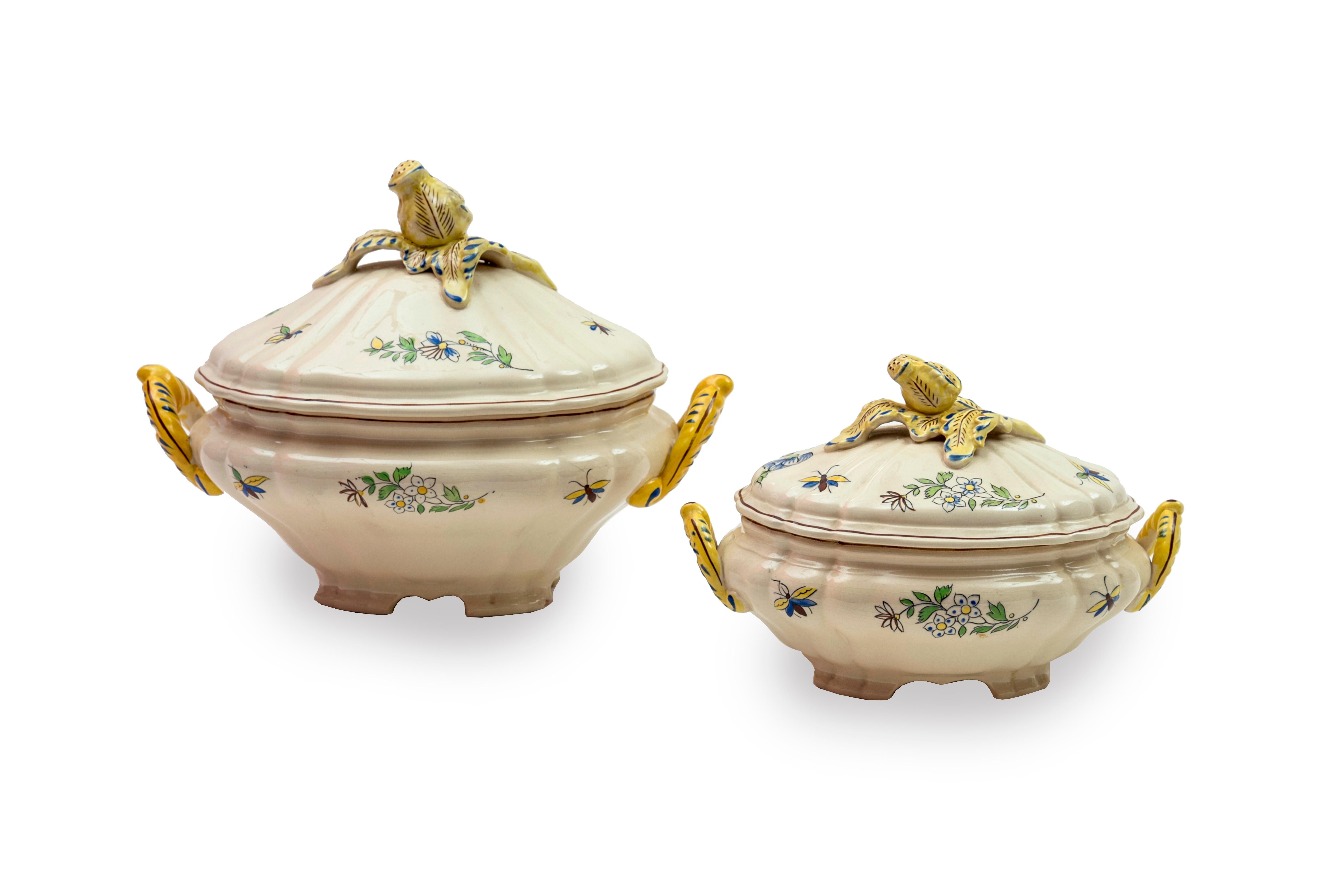 Faience Table Service with Cornucopias, Keramis, Boch Freres, Early 20th Century For Sale