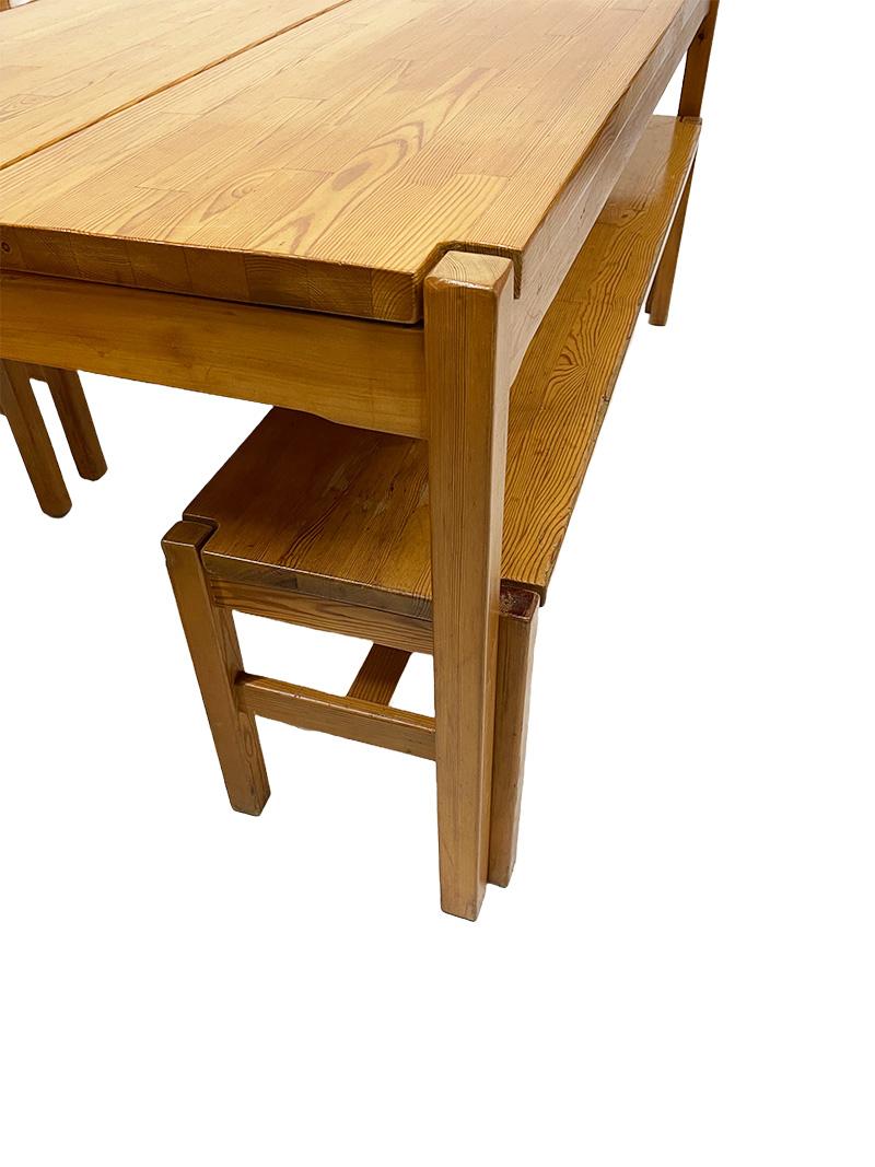 20th Century Table set designed by IIlmari Tapiovaara for Laukaan Puu, Finland 1960s For Sale