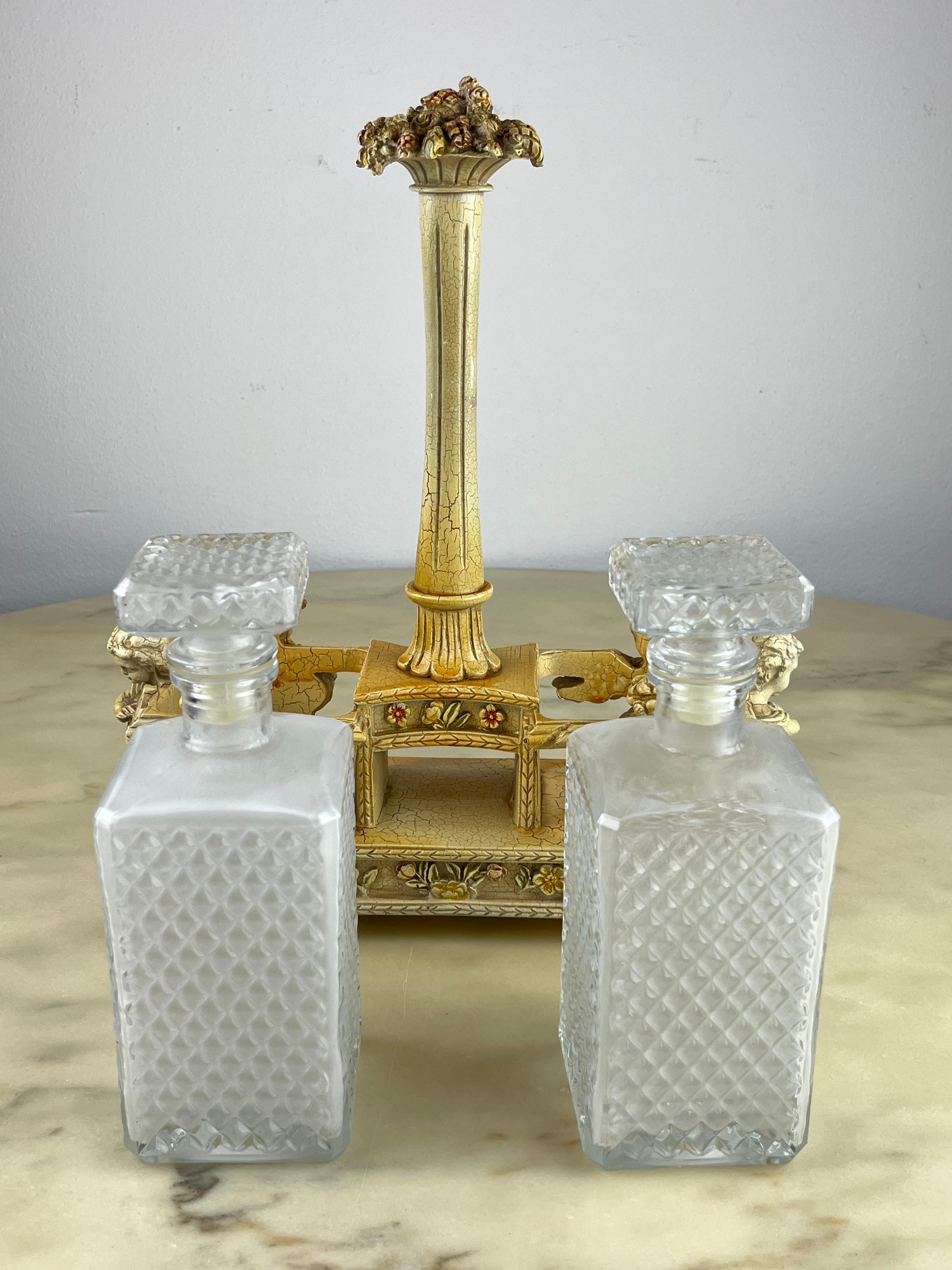 Mid-20th Century Table Set For Oil/Vinegar Bottles, Italy, 1960s For Sale