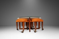 Mesa y juego de 4 taburetes "Trifecta", Adrian Pearsall, Craft Associates, EE.UU., 1960
