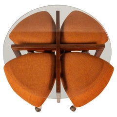 Table & Set of 4 "Trifecta" Stools, Adrian Pearsall, Craft Associates, USA, 1960