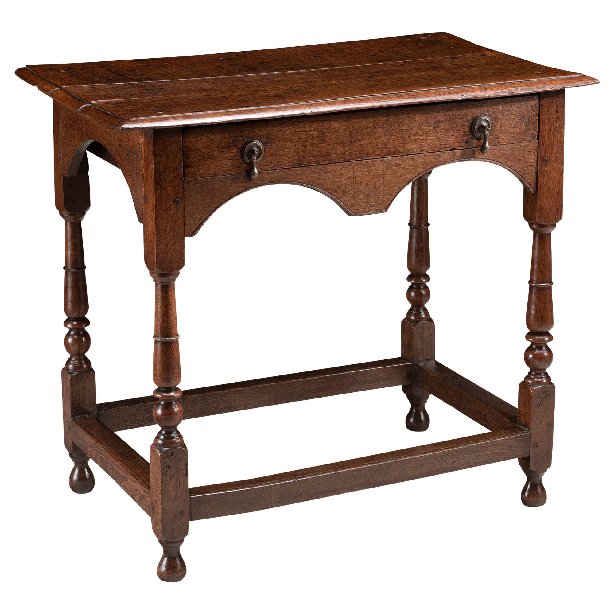 Mesa Auxiliar Ocasional Arco de Roble Siglo XVII Folk Vernacular en venta