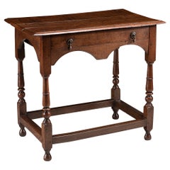 Table Side Occasional Oak Arch 17th century Folk Vernacular
