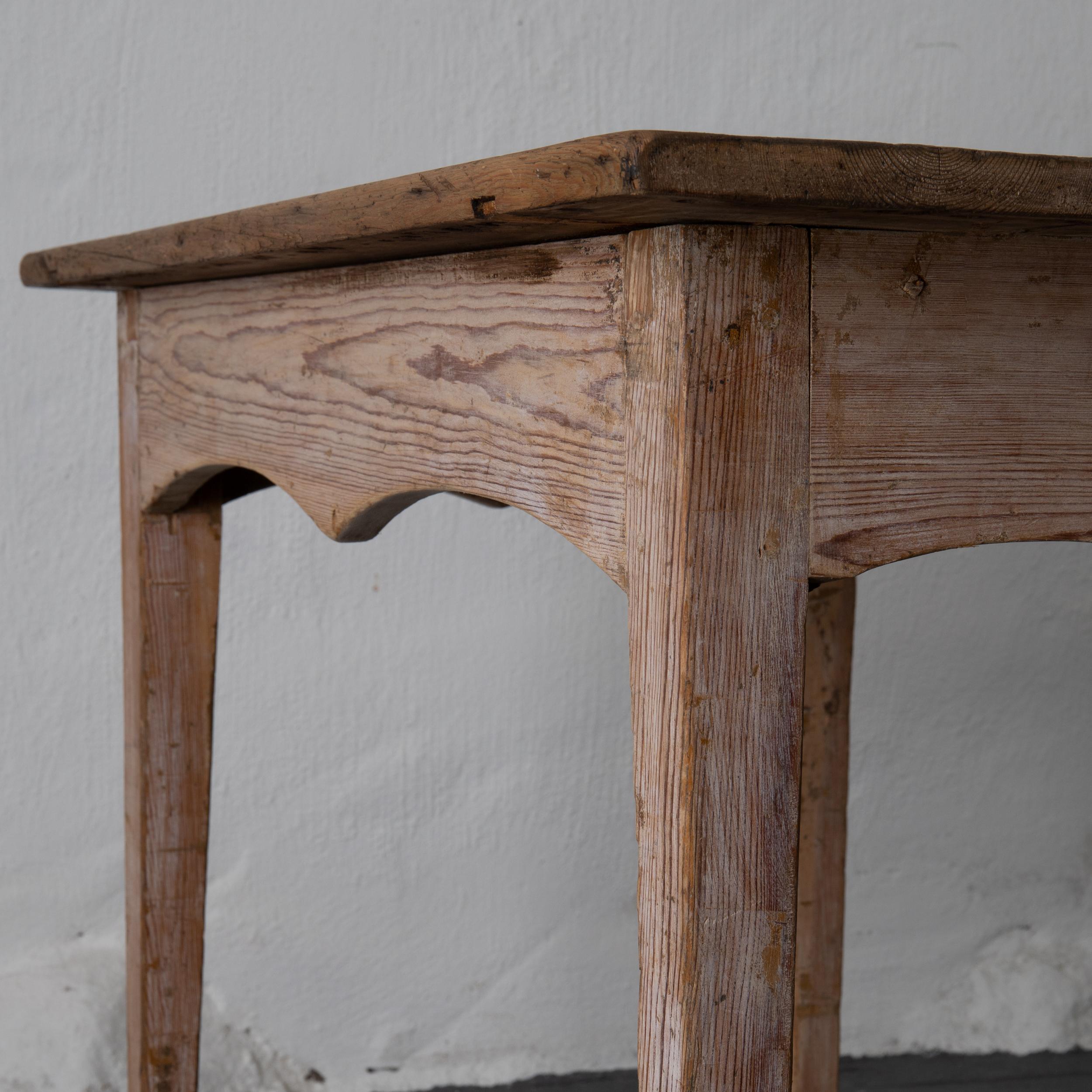 Table Side Table Swedish Birch Wood, 19th Century, Sweden 3