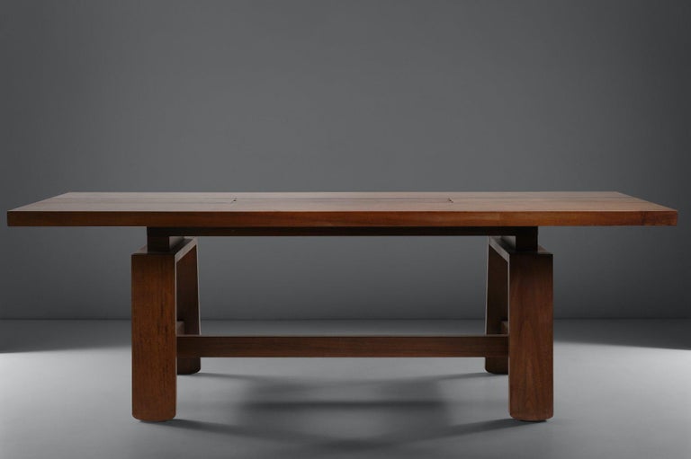 The table by Silvio Coppola is Iconic Piece of 1960s. The table has an essential line of great sculptural impact. It represents well the concept of Italian design of the sixties. The Table has only polished by a professional, it is in very good