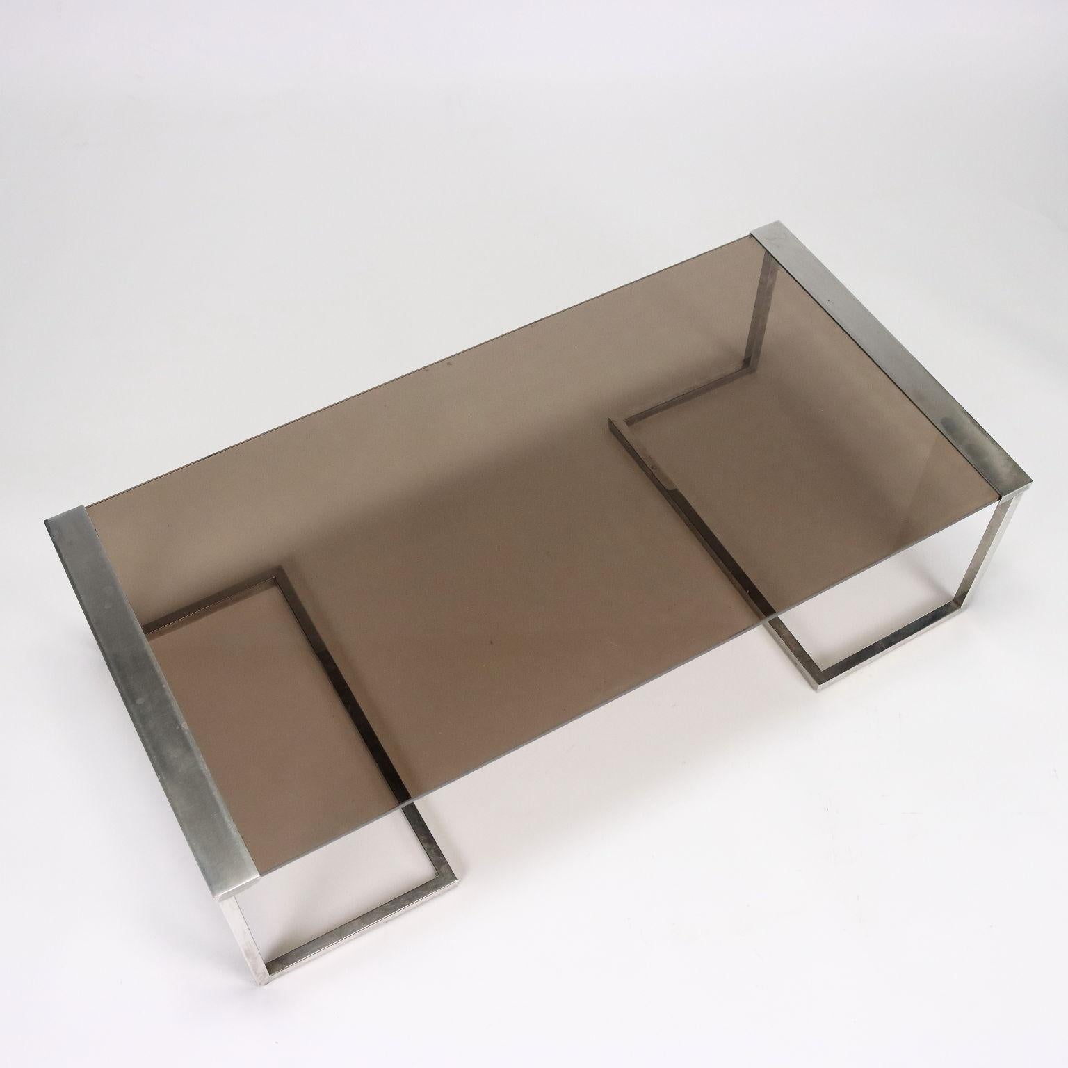 Mid-Century Modern Table Sir T 32 Gallotti e Radice Crystal Italy 1970s-1980s