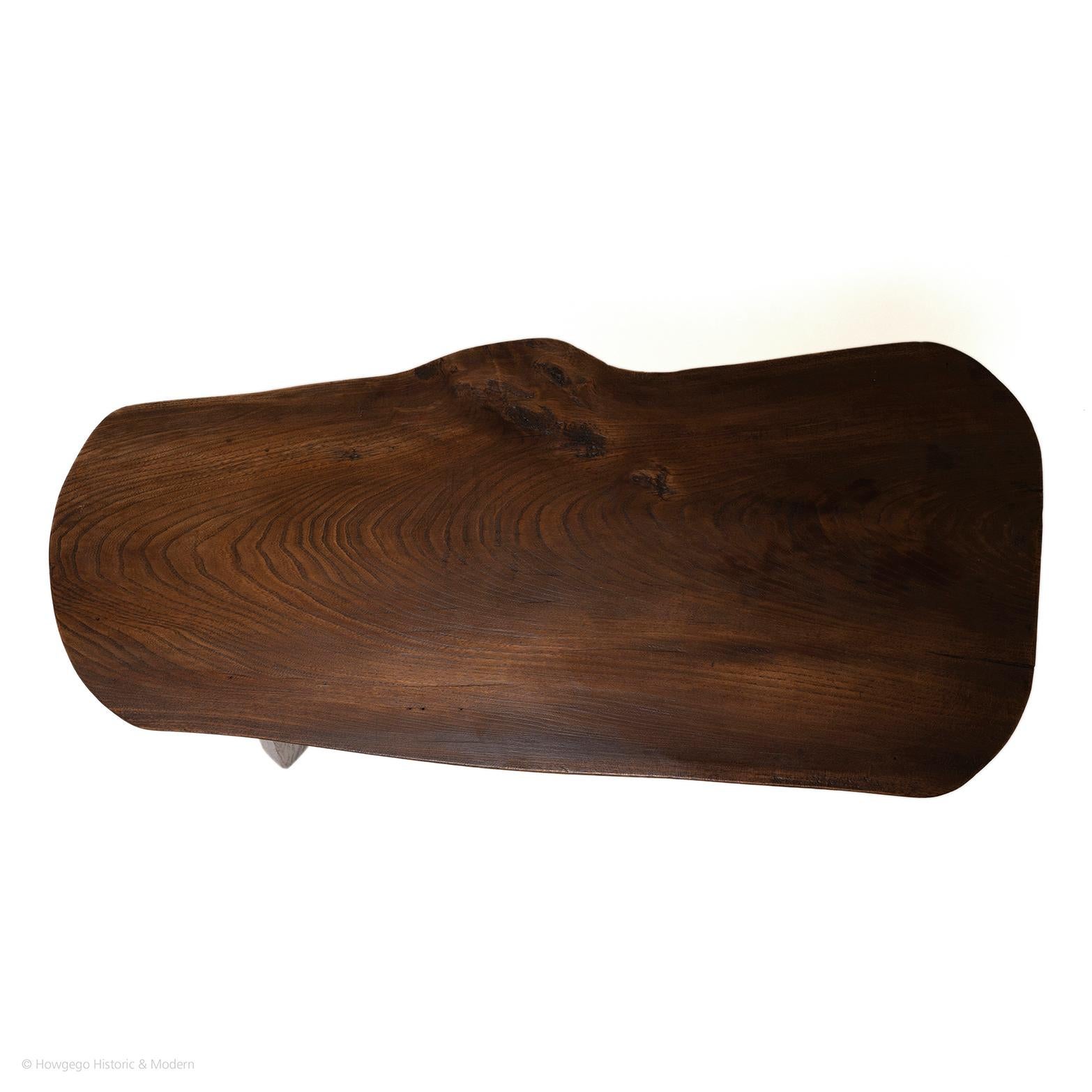Table Slab Single Piece Elm Sculpture For Sale 6