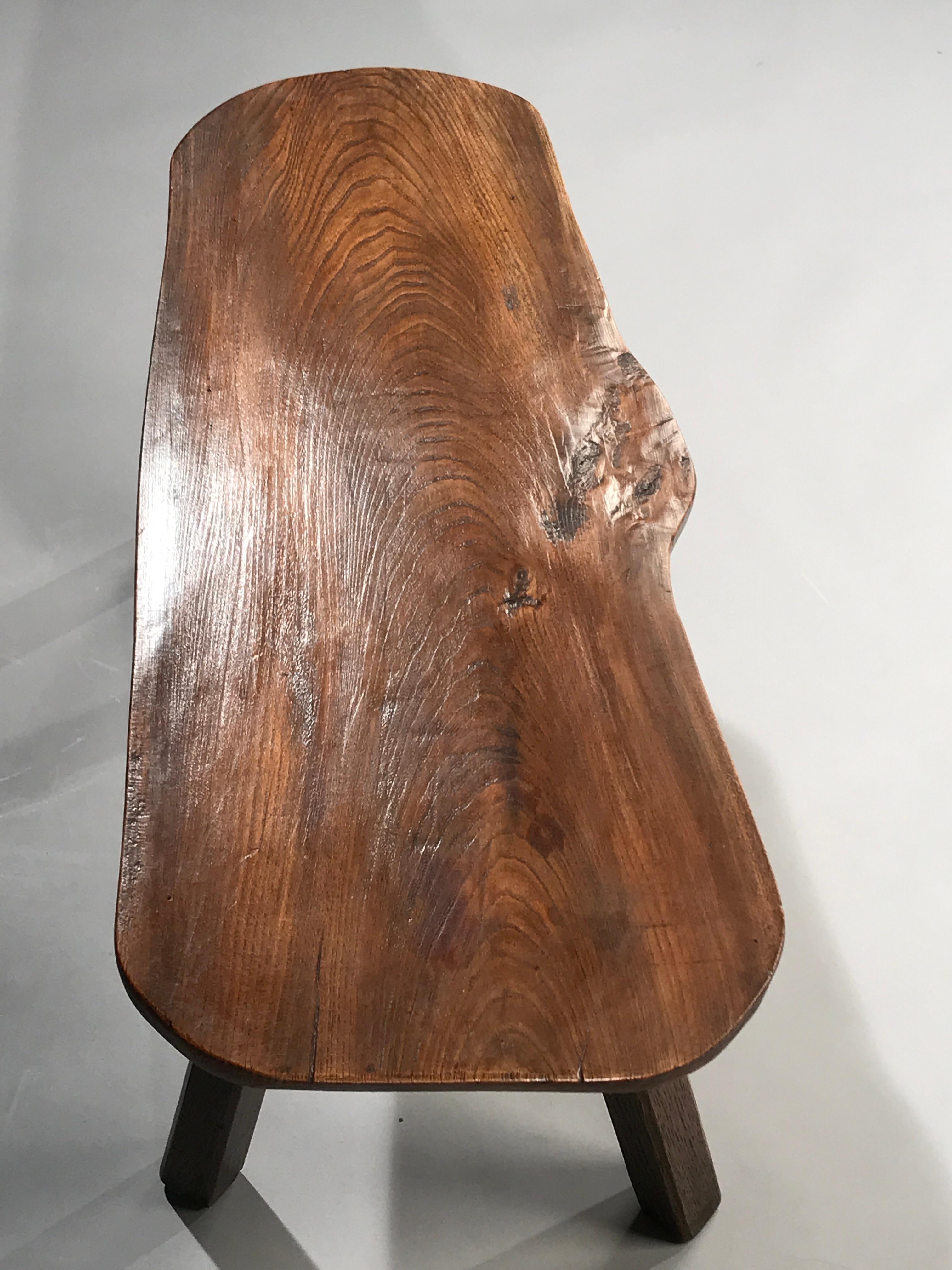 20th Century Table Slab Single Piece Elm Sculpture For Sale