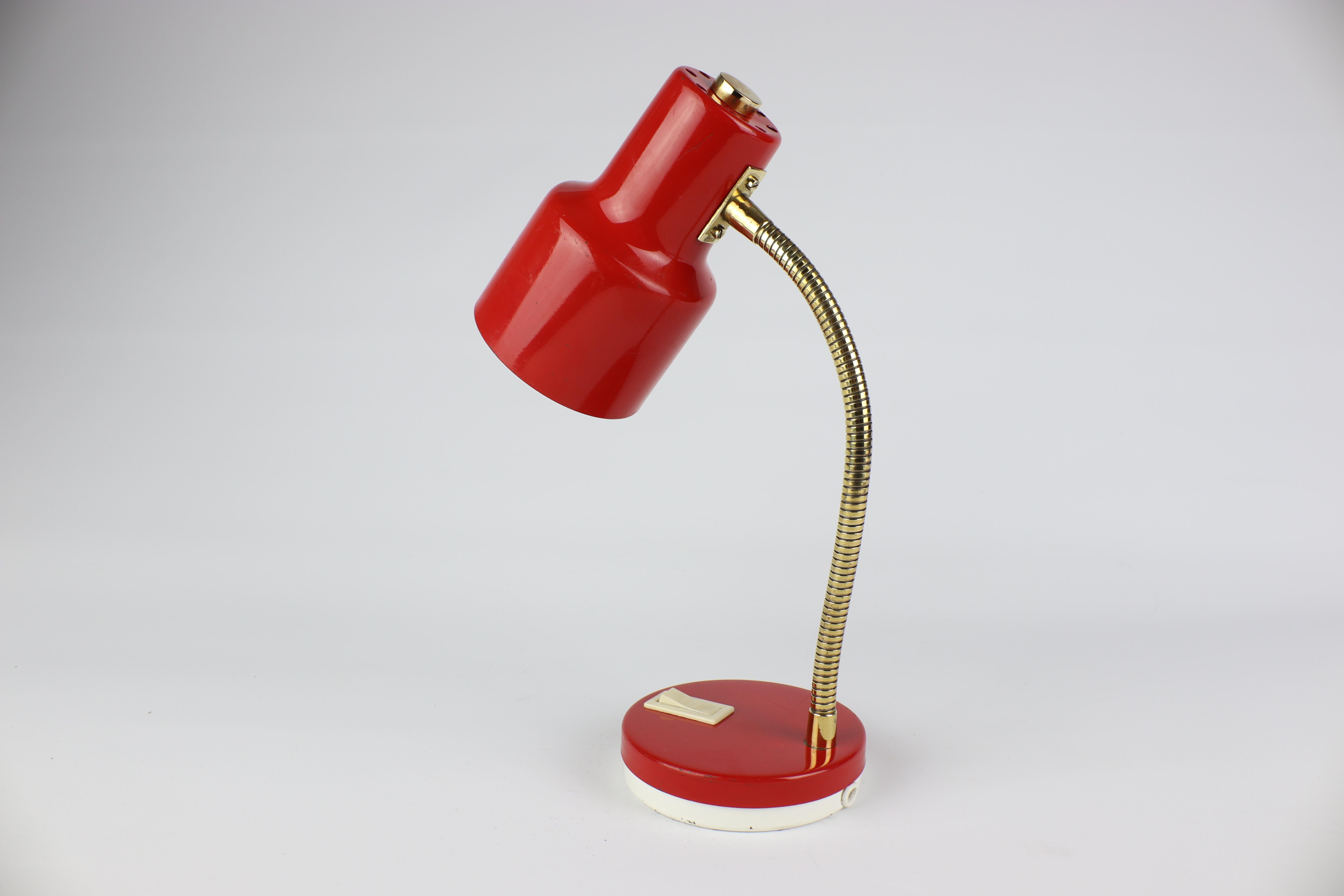 Table Small Red Retro Lamp 1