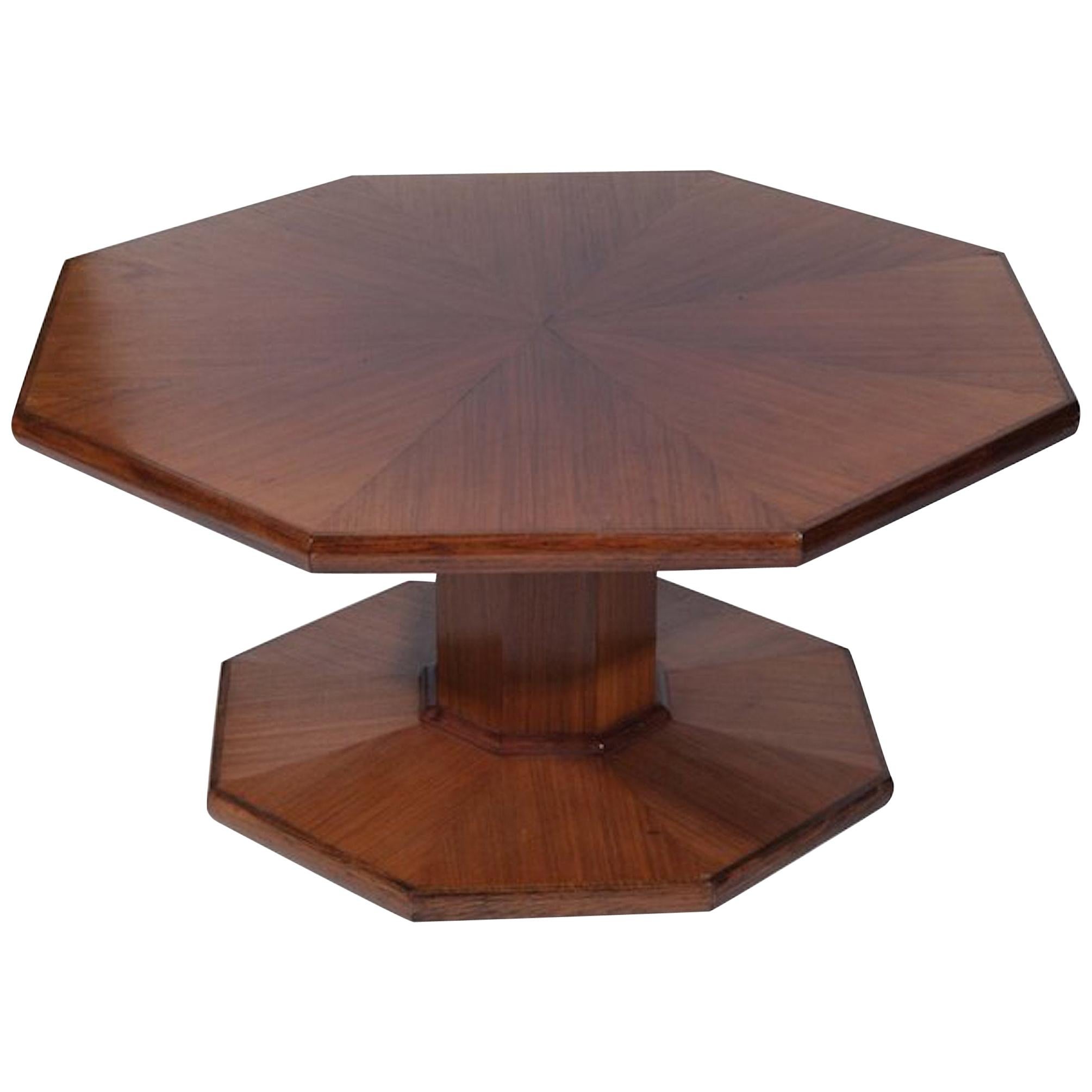 Table Sofa Coffee Low Octagonal Oak Arts & Crafts