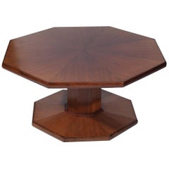 Table Sofa Coffee Low Octagonal Oak Arts & Crafts