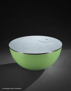 Table Sofa Coffee Low Spherical Ball Pod, Futuristic Lime Green Ice Tray Steel