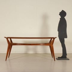 Table Stained Beech Formica Vintage Manufactured in Italy, 1950s