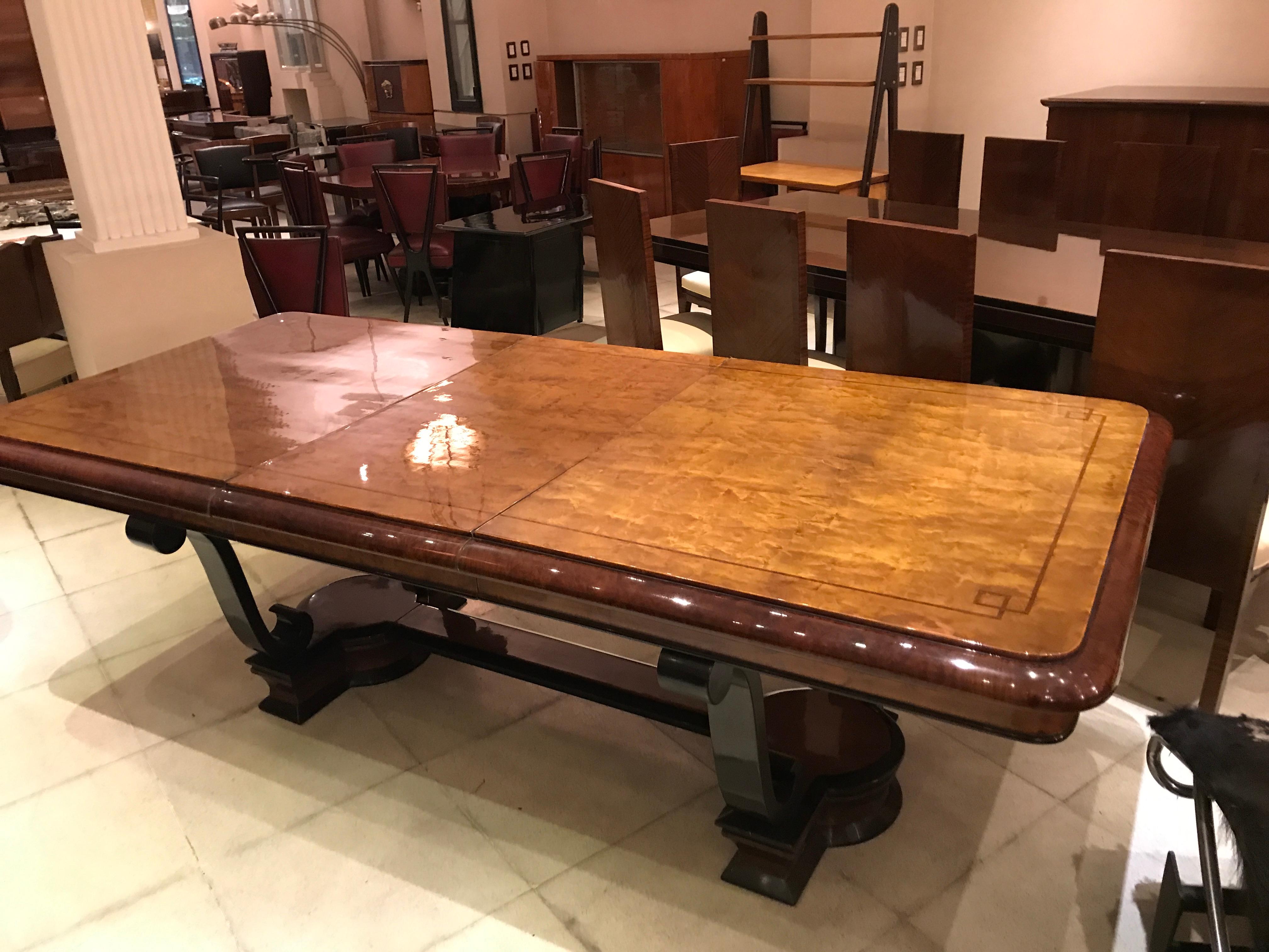 Table Style: Art Deco, 1920 in Wood, French, 10 People For Sale 2