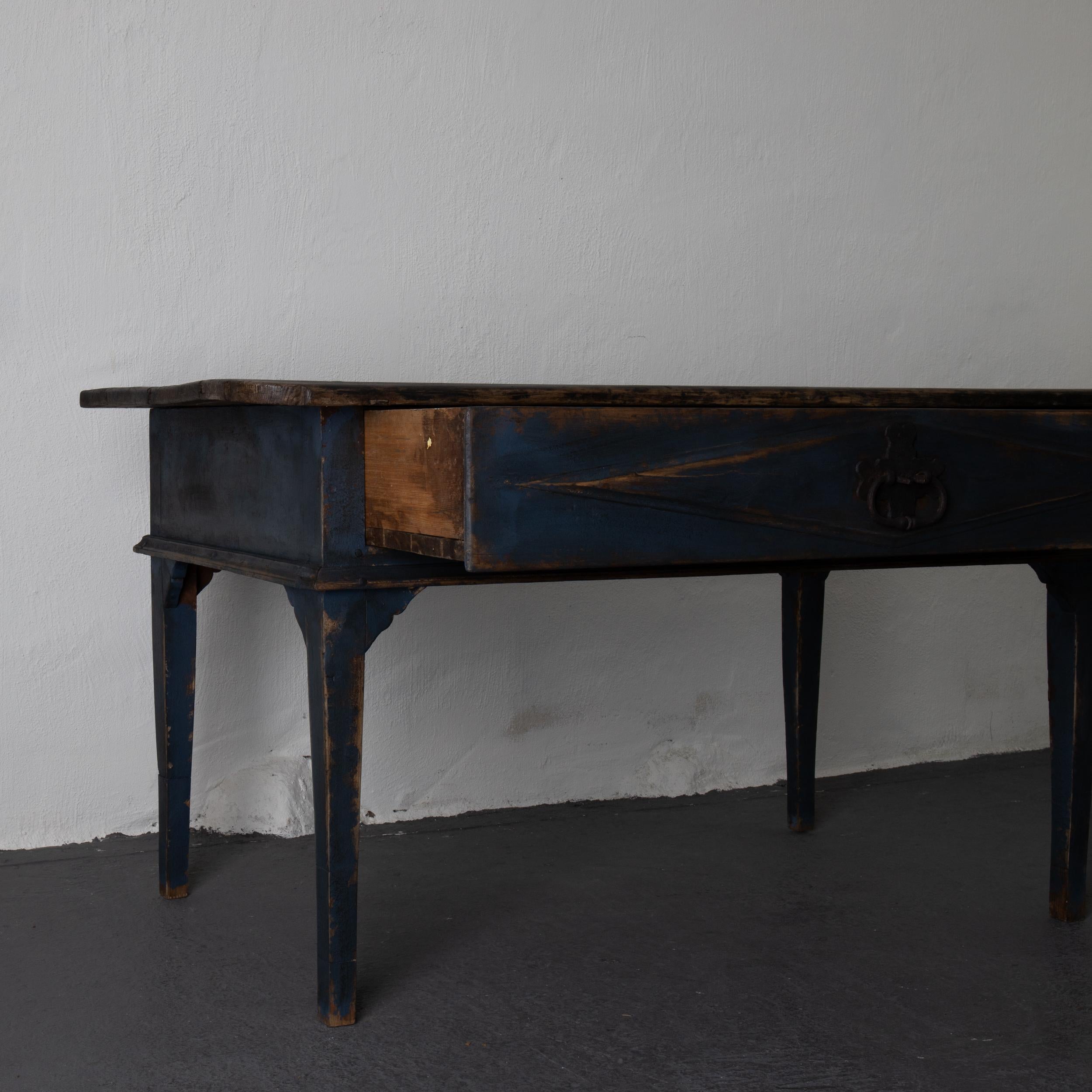 Table Swedish Black Blue, 19th Century, Sweden 3