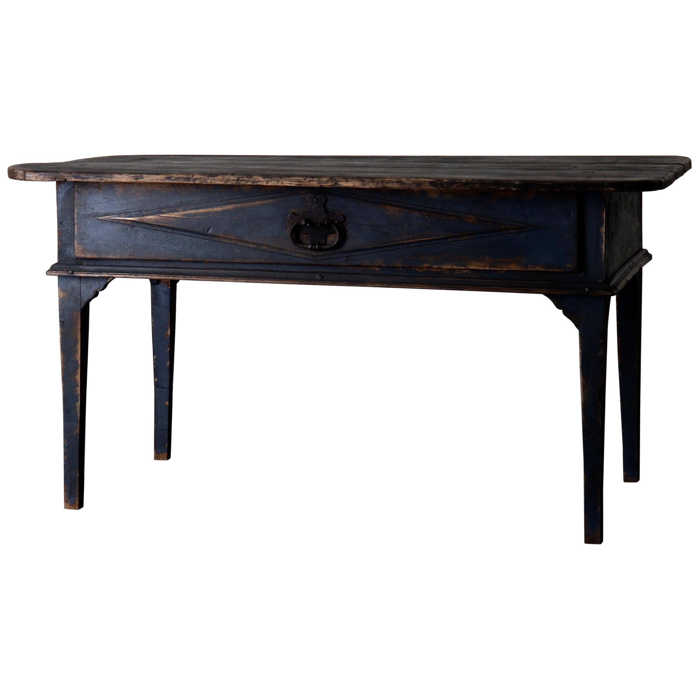 Table Swedish Black Blue, 19th Century, Sweden