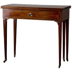 Table Swedish Gustavian Light Mahogany Brass-Mounted Drawer 19th Century Sweden
