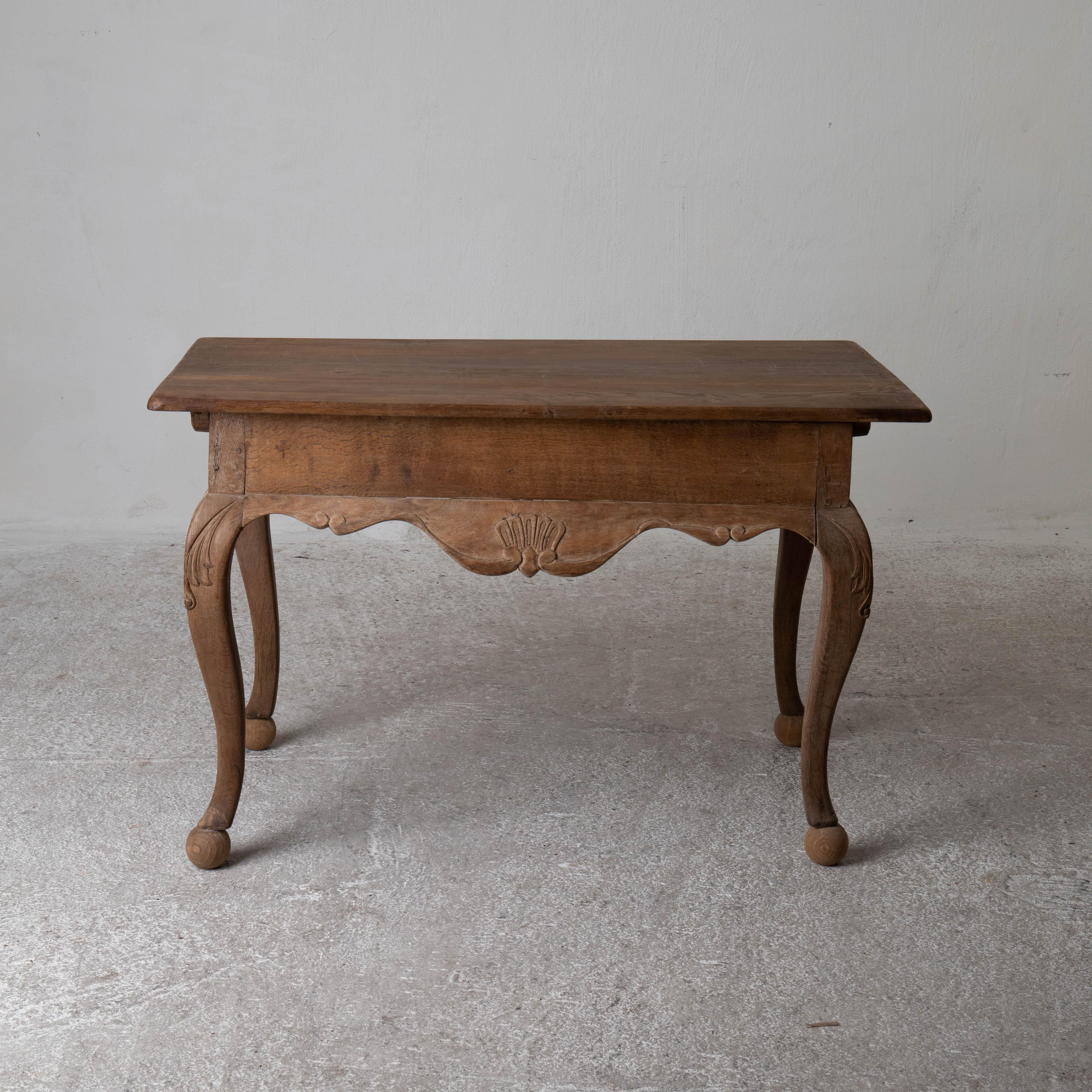 Table Swedish Rococo Period 1750-1775 Raw Finish Sweden In Good Condition For Sale In New York, NY