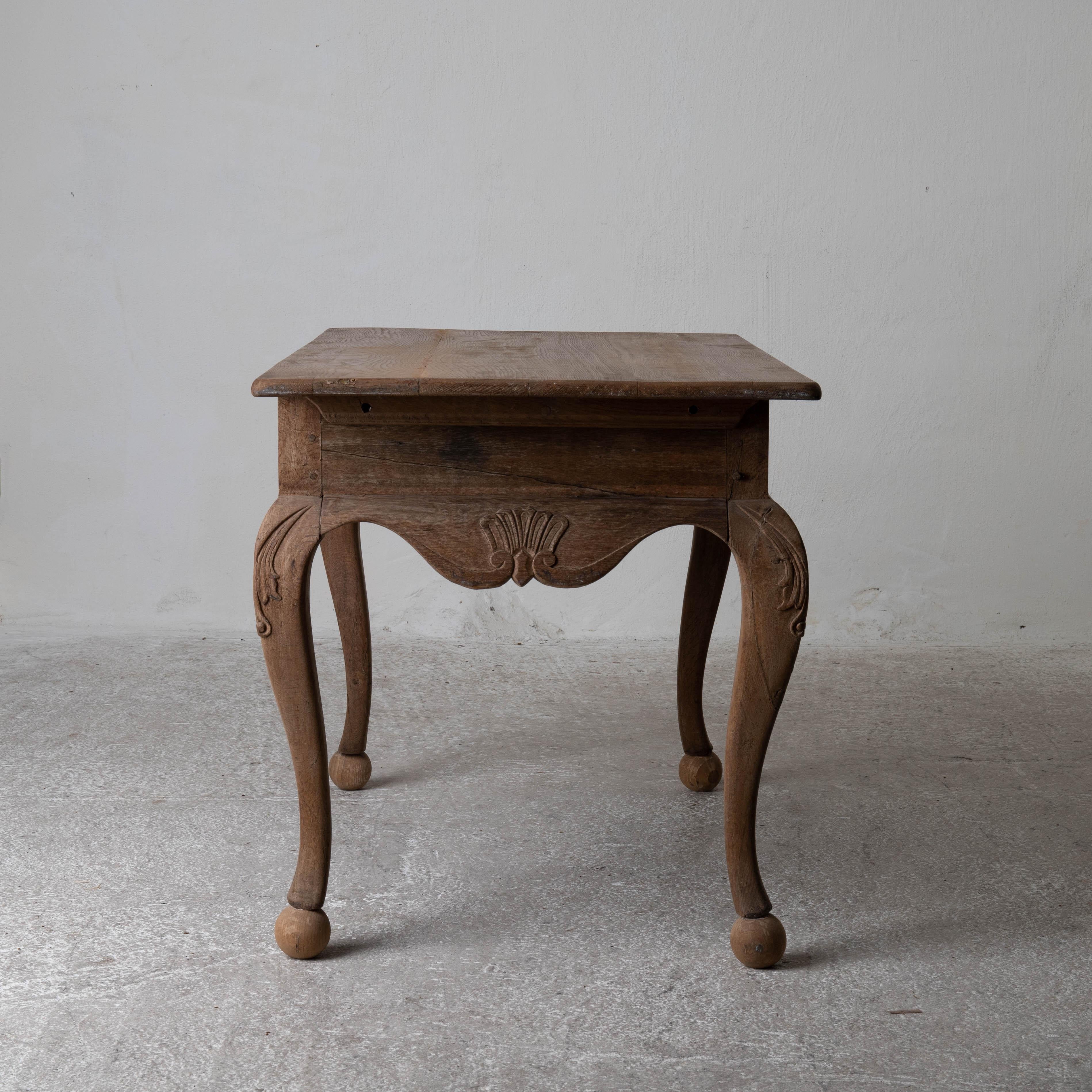 Wood Table Swedish Rococo Period 1750-1775 Raw Finish Sweden For Sale