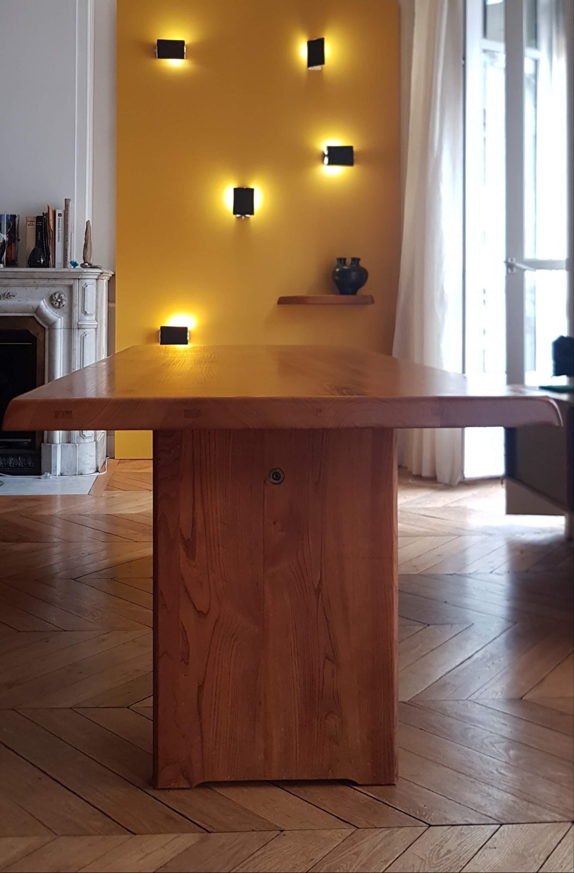 Table T 14 D Pierre Chapo, 1968 in French Elm 226 cm 3
